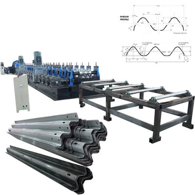 satın al 40# Otoyol koruma rayı şekillendirme makinesi 1.0mm ~ 5.0mm Cnc rulo şekillendirme makinesi online manufacture