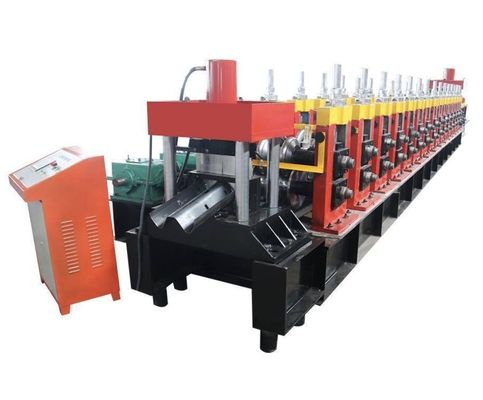 satın al 10 - 30m/min Otoyol koruma rayı şekillendirme makinesi rulo şekillendirme ekipmanı 11KW online manufacture